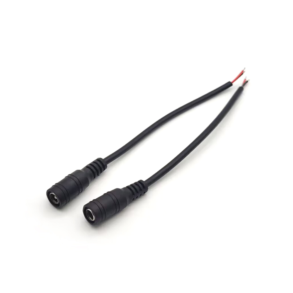 Elecbee DC5.5*2.1mm Female Connector DC Power Cable 15cm for LED 12V Single end Cable